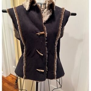 Suede Faux Fur Vest